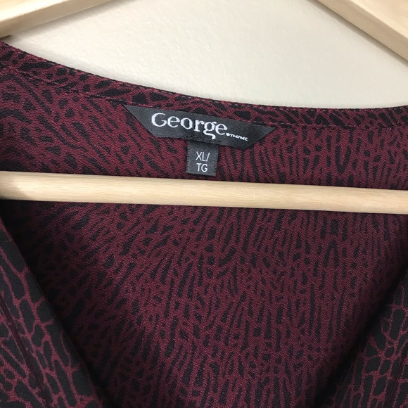 GEORGE Wrap Dress Deep V Neck & crackle pattern - Picture 4 of 11